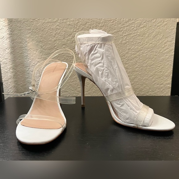 Something Navy Daisy PVC white heels - Picture 7 of 10